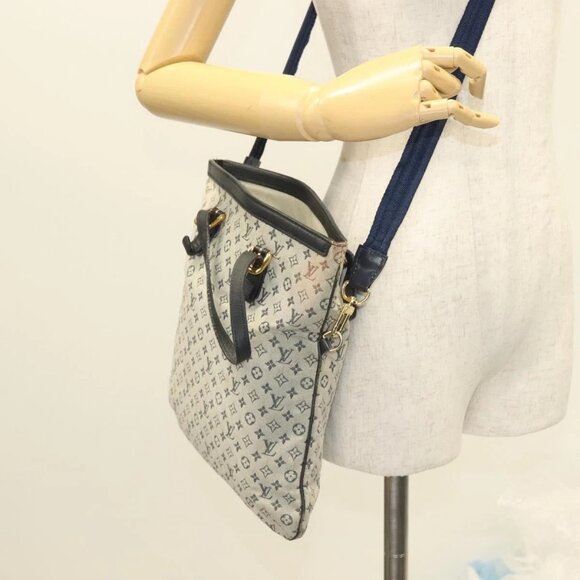 LOUIS VUITTON Monogram Mini Françoise Tote Bag 2way Blue M92208 LV Auth 129802 - Picture 3 of 16